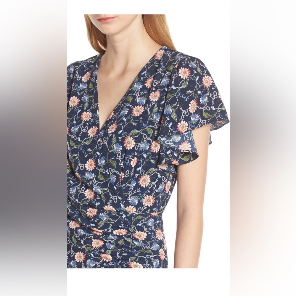 Chelsea28 Ruched Floral High/Low Dress - Picture 4 of 5